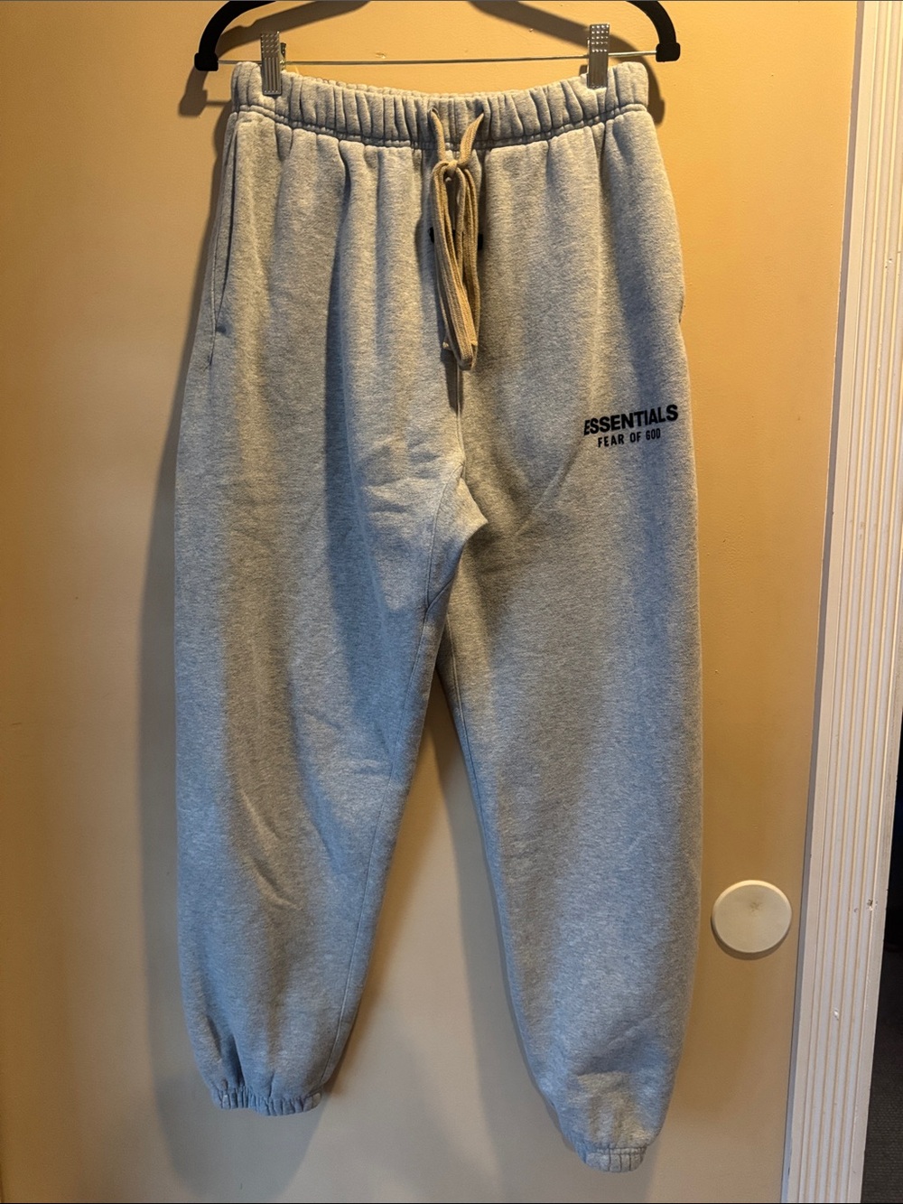 Essentials Light Gray Men's Sweatpants with Drawstring